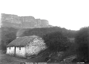 Thatched Cottage Benevenagh Print Northern Ireland circa 1900s