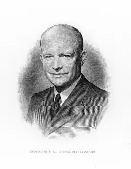 Dwight Eisenhower Print, 1953-1961 US Soldier and President