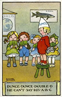 Nursery Rhyme Illustrations Prints: E Richards. Dunce, dunce, double d
