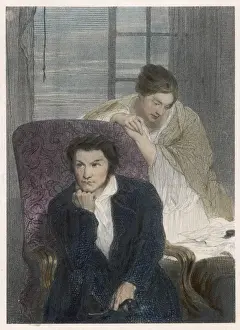 E.T.A. Hoffmann Print - German Musician and Writer with Wife Henrietta