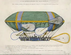 Early British Aviation History Prints: EAGLE AIRSHIP
