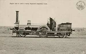 Early Locomotive Railway Engine Print, circa 1900s