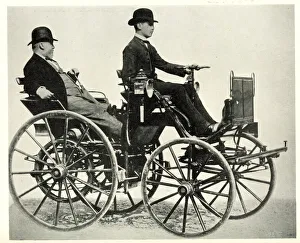 Early Motor Cars - First Daimler Car, 1886 Early Motor Cars - First Daimler Car, 1886