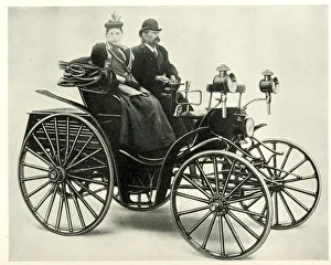 Early Motor Cars - Karl Benz and his wife Early Motor Cars - Karl Benz and his wife