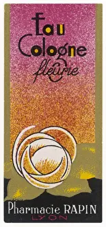 Framed Print : Art Deco Eau de Cologne Fleurie Print Framed Print : Art Deco Eau de Cologne Fleurie Print