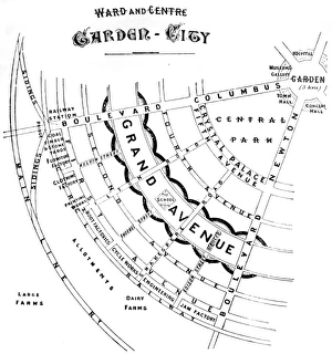 Ebenezer Howard - plan of section of garden city Ebenezer Howard - plan of section of garden city
