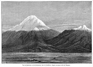 Prints of Chimborazo and Carihuairazo, pictured by Whymper who was a noted mountaineer as well as artist Ecuador Prints: Ecuador Chimborazo Print