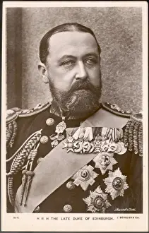 British Royalty In Uniform Prints: Edinburgh / Alfred / Postcd