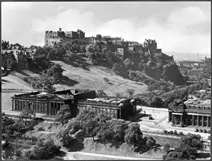 Castle Prints: Edinburgh Castle Print 1940s Scotland