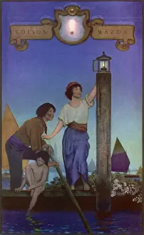 Edison Lightbulb Print, American Advertisement