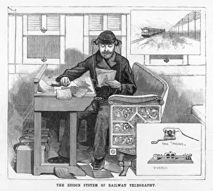 Thomas Edison Inventions Prints: EDISONs TELEGRAPH 1886