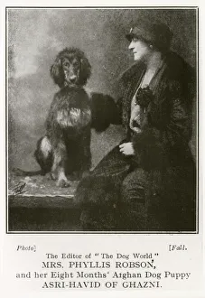 The Editor of The Dog World Mrs Phyllis Robson, pictured with her eight-month-old The Editor of The Dog World Mrs Phyllis Robson, pictured with her eight-month-old