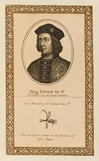 Print of King Edward IV with Autograph