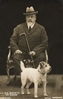 King Edward VII with Caesar: A Late Life Print