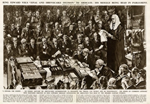 Edward VIII abdication message read in Parliament Edward VIII abdication message read in Parliament