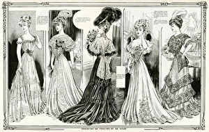 Edwardian theatre and dining clothing 1905 Edwardian theatre and dining clothing 1905