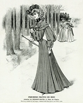 Edwardian woman wearing walking clothing 1904 Edwardian woman wearing walking clothing 1904