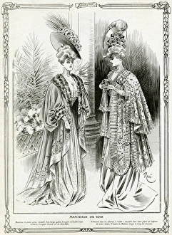 Edwardian women in evening coats 1905 Edwardian women in evening coats 1905