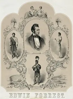 Old Photographs Of Actors Prints: Edwin Forrest