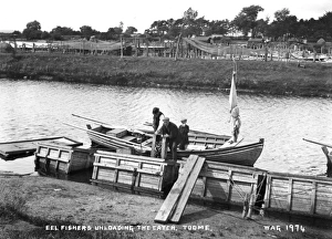 Eel Fishers Unloading the Catch. Toome Eel Fishers Unloading the Catch. Toome