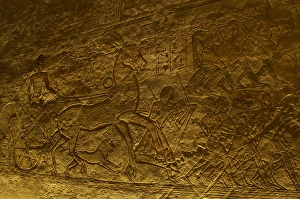 Egyptian art. Great Temple of Ramses II. Military campaign a Egyptian art. Great Temple of Ramses II. Military campaign a