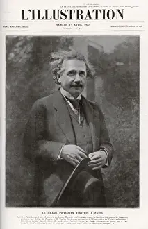 Albert Einstein Print 1922 Paris Portrait