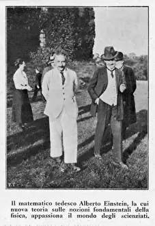 Albert Einstein Print in White Suit 1921