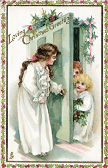 Elder Sister and younger siblings - Christmas morning Elder Sister and younger siblings - Christmas morning