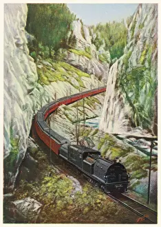 Vintage Train Images Prints: US Electric Train