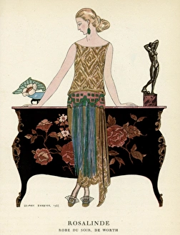 Elegant woman in visiting dress 1922 Elegant woman in visiting dress 1922