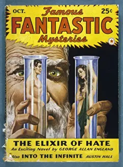 Elixir of Hate Print - A Woman Stands at a Table with a Vial