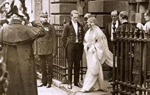 Elizabeth Bowes-Lyon on her wedding day Elizabeth Bowes-Lyon on her wedding day