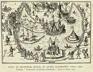 British Royal History Prints: Elizabeth at Elvetham
