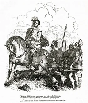 Elizabethan aristocratic man going hunting on horseback Elizabethan aristocratic man going hunting on horseback