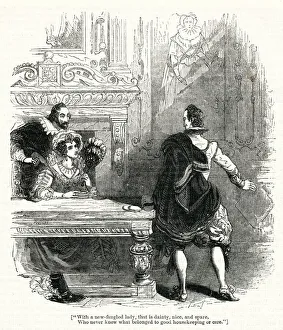 Two Elizabethan aristocratic men and an elegant lady Two Elizabethan aristocratic men and an elegant lady