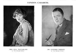 Elsa Macfarlane in the Midnight Follies cabaret and Clifford Elsa Macfarlane in the Midnight Follies cabaret and Clifford