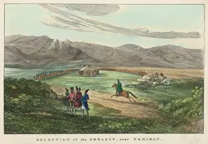 British Embassy at Tehran Reception Print 1822