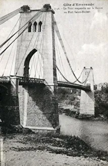 Emerald Coast, France, Suspension Bridge, Port Saint-Hubert Emerald Coast, France, Suspension Bridge, Port Saint-Hubert