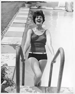 Vintage Swimsuits Prints: Emerging from Pool 1960S