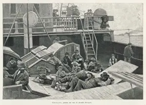 Transatlantic Voyage Prints: Emigrants on Deck