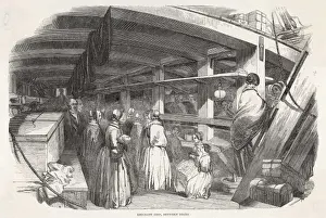 Print of Emigrants Below Decks