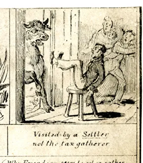 Emigration - Visited by a Settler not the tax gatherer Emigration - Visited by a Settler not the tax gatherer