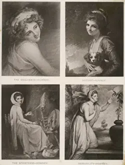 Lord Nelson Prints: Emma Hamilton Print: Four Engravings Depicting the Lady in Various Attires