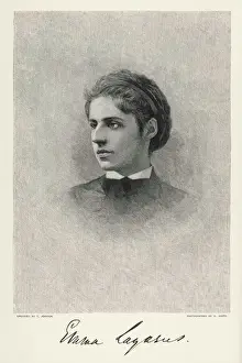 Emma Lazarus Print: American poet, 1849-1887