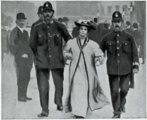 Suffragette Prints: Emmeline Pankhurst, Suffragette Activist, 1909 Print