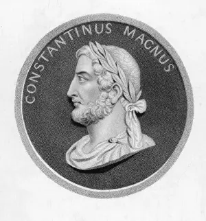 Byzantine Empire History Prints: Emperor Constantinus I