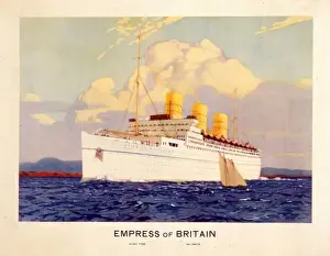 Ocean Liner History Prints: Empress of Britain