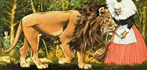 Whimsical Fairy Illustrations Prints: The Enchanted Lion
