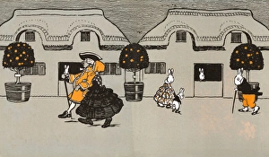 Endpaper design by Cecil Aldin, The Great Adventure Endpaper design by Cecil Aldin, The Great Adventure