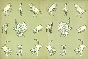 Endpaper illustration by Cecil Aldin, Farm Babies Endpaper illustration by Cecil Aldin, Farm Babies